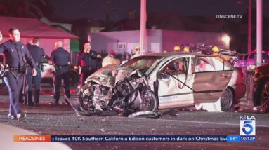 1 dead, 7 hurt in violent head-on collision on Christmas Day