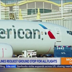 American Airlines requests ground stop for all flights