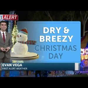 Dry & breezy Christmas Day forecast