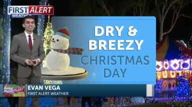 Dry & breezy Christmas Day forecast