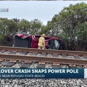 Trucker with major injuries after crashing into power pole in Santa Barbara