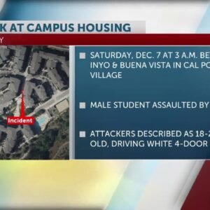 Cal Poly student suffers non-life-threatening injuries after on-campus assault by six men