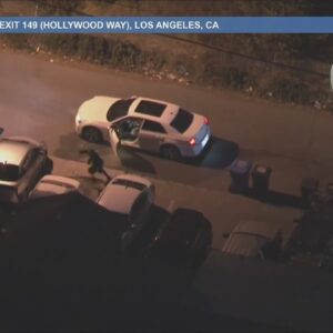 LAPD officers detain suspected DUI driver after Monday night vehicle pursuit