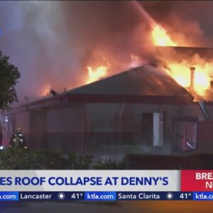 Fire causes roof collapse at Denny's in Commerce