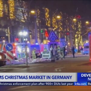 At least 2 dead, 60 hurt after car drives into German Christmas market in suspected attack