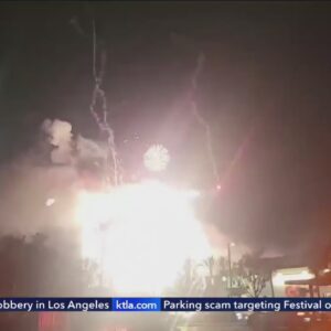 Illegal fireworks show lights up Los Angeles County neighborhood