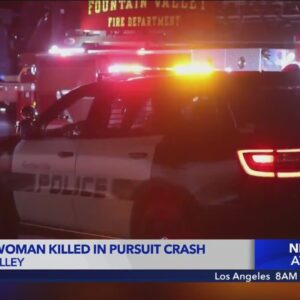 Innocent woman killed in pursuit crash in Orange County