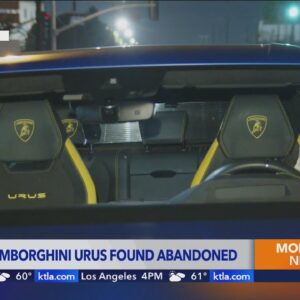 Lamborghini abandoned after seemingly minor crash in downtown L.A.