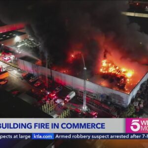 Massive L.A. County warehouse fire sends toxic smoke into the air  