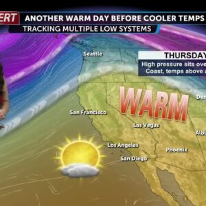 Sunny and warm conditions continue on Thursday, cooling is returning soon