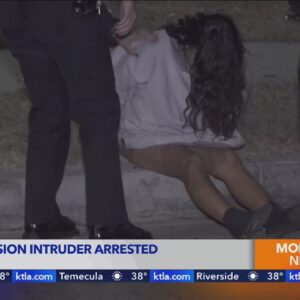 Partially clothed woman caught after entering Anaheim home: Video