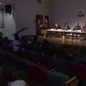 Local news reporters discuss the media industry with high school students in Nipomo