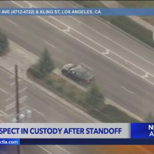 Pursuit suspect in custody after standoff in North Hollywood