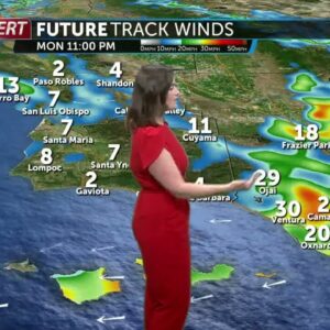 Tracking extreme Santa Ana winds Monday night through Wednesday morning