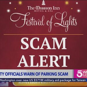 Parking scam targeting Festival of Lights visitors in downtown Riverside