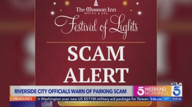 Parking scam targeting Festival of Lights visitors in downtown Riverside