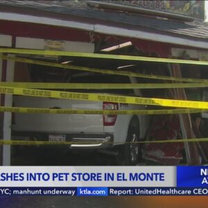 Truck crashes into El Monte pet store