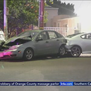 Woman's car shoved into parked vehicles in South L.A. road rage incident