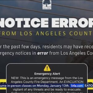 False wildfire emergency alerts sent to millions in Southern California