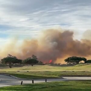 Brush Fire breaks out near Ventura's Olivas Park Drive