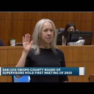 Ten months after being elected, Heather Moreno sworn in on new look SLO County Board of Supervisors