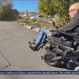 Fleeing Eaton Fire in wheel chair