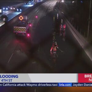 Flooding closes portion of 101 Freeway through downtown L.A.