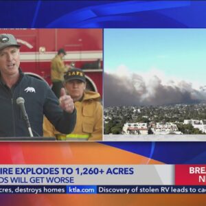 Gov. Newsom speaks at Palisades Fire press conference