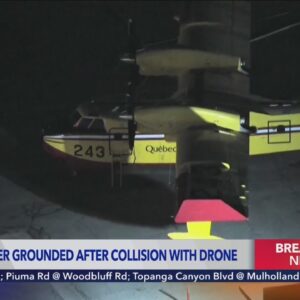 Civilian drone hits, damages L.A. firefighting aircraft over Palisades Fire