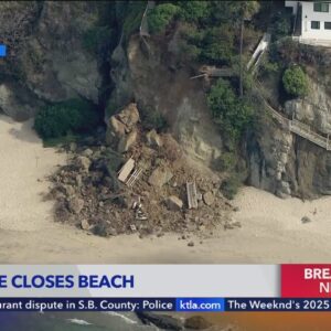 Landslide closes Thousand Steps in Laguna Beach