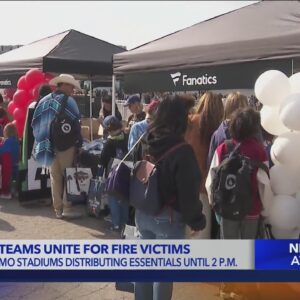 Los Angeles County stadiums host food, supply drives for fire victims