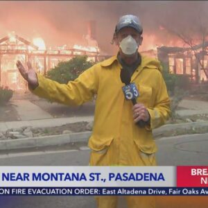 Pasadena homes go up in flames on live television