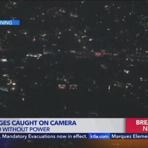 Power surges caught on camera amid Los Angeles fire crisis