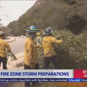 Crews prep L.A. burn scar areas for mudslide threats from incoming storm