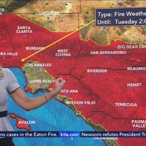 Santa Ana winds return to Southern California - Monday 11 a.m. update