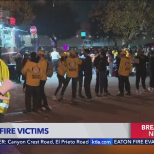 Thousands come together to help fire victims at the Rose Bowl