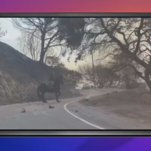 Video shows teen ride horse to safety during the Palisades Fire