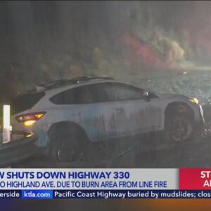 Debris flow shuts down Highway 330 in S.B. Mountains