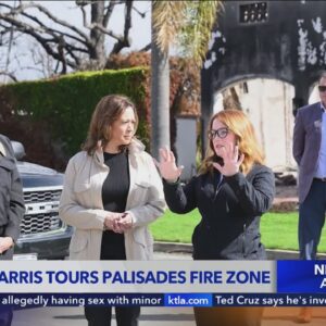 Former VP Kamala Harris visits L.A., surveys Palisades fire damage