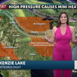 Mini heatwave Wednesday, rain chances into the weekend