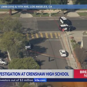 Police seek 3 after possible stabbing at Crenshaw High School