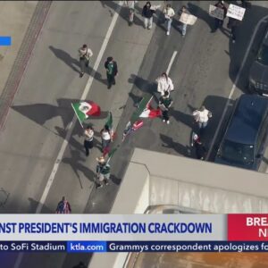 Protesters gather in downtown L.A. for 2nd day in a row