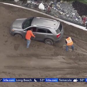 Rain causes mudflow from Eaton Fire burn scar