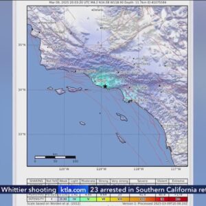 3.3 magnitude quake rattles L.A. area where larger temblor struck Sunday