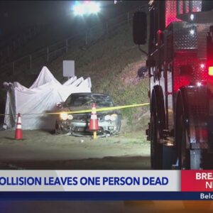 2-car crash kills female pedestrian on SoCal beach