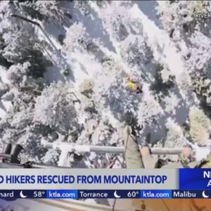 2 hikers rescued after falling down steep cliff in Riverside County