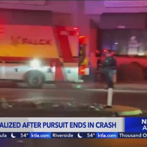 5 hospitalized after pursuit crash in San Dimas