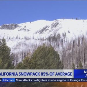 California snowpack levels still below average