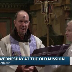 Ash Wednesday brought out a large crowd at the Santa Barbara Old Mission