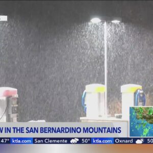 Heavy snow in the San Bernardino Mountains